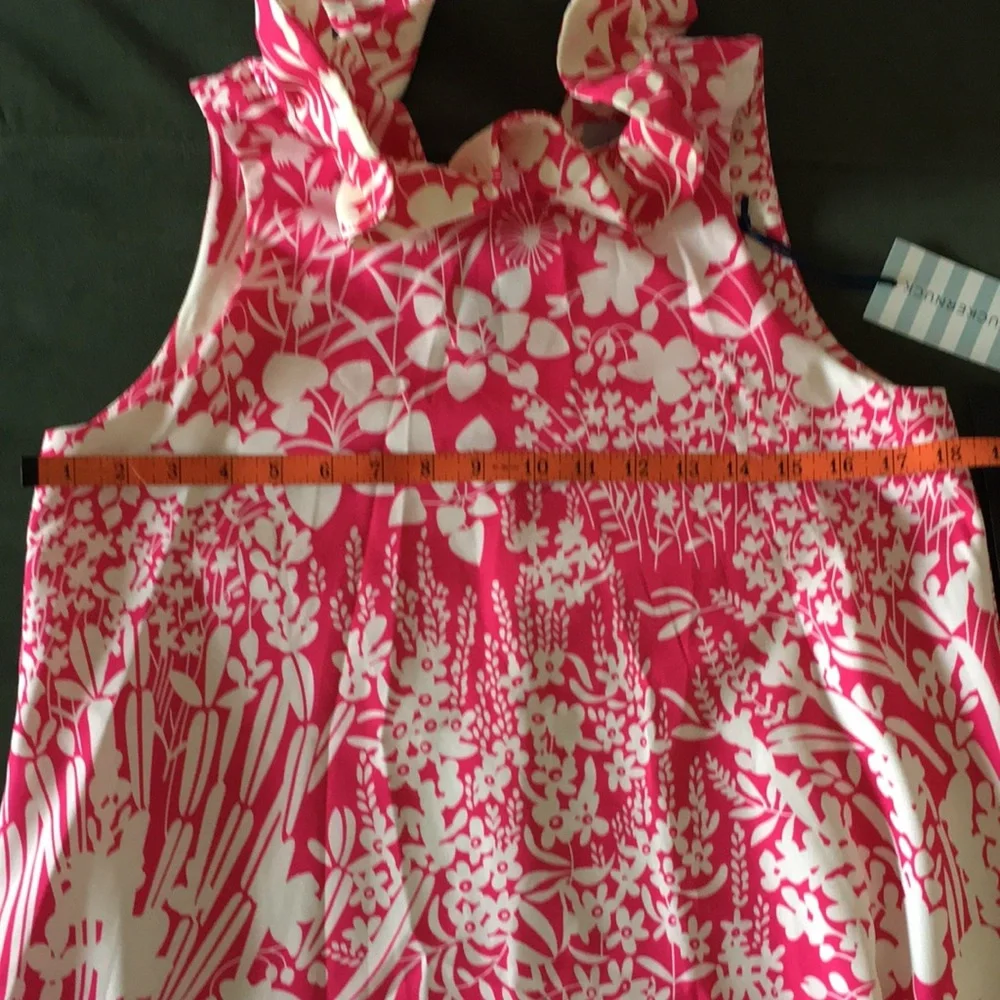 NWT Tuckernuck pink wildflower Blythe ruffle neck dress S - Picture 8 of 12